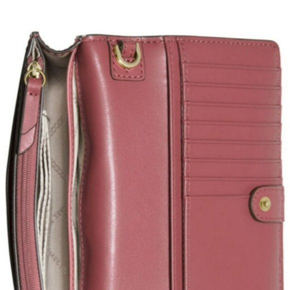 Michael Kors Jet Set Leather Woven Phone Crossbody - Picture 4 of 8